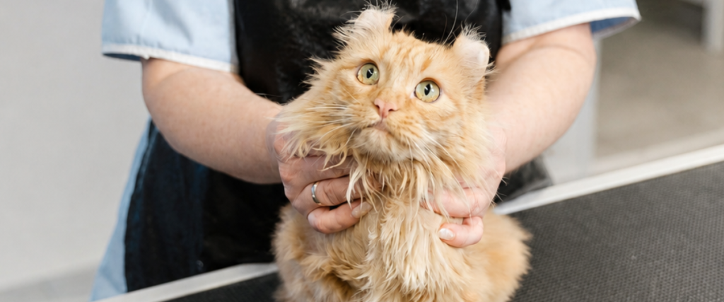orangene katze guckt in die Kamera, Was tun bei Übelkeit und Erbrechen bei Hunden und Katzen in Frechen